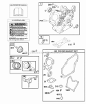 Cylinder Gasket Set - Engine OperatorS Manual Piston Rings Connecting Rod Warning Label Diagram and Parts List for 050032-0115-B1  Briggs and Stratton Engine